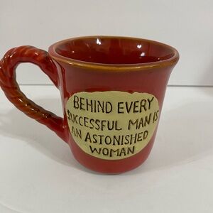 Woman’s Pottery Mug for Home or Office Coffee Tea Desk Pens 12 oz